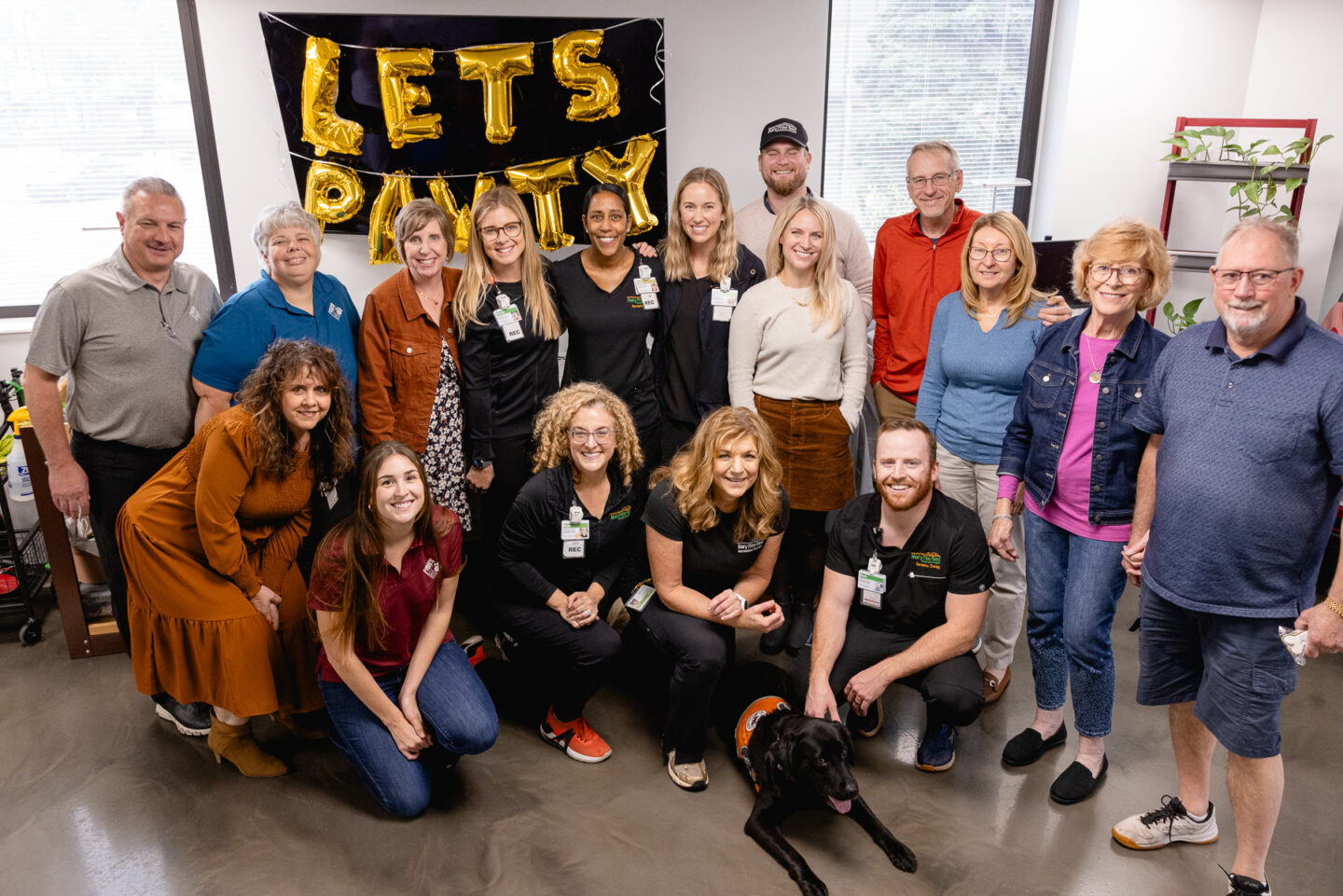 Members from Mary Free Bed and PAWS With A Cause with Vandy at Retirement